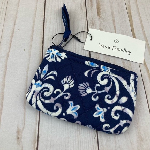 Vera Bradley Handbags - Vera Bradley Coin Purse Steel Blue Medallion NWT
